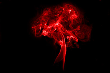 Smoke isolated with light