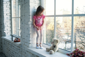 Child is engaged in ballet