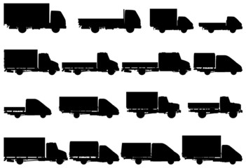 truck silhouettes set