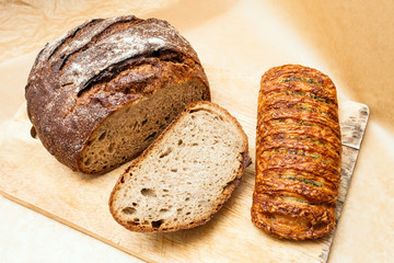 fresh bread and bun
