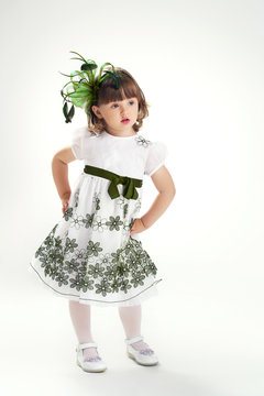 beautiful little girl in a dress