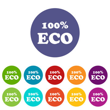 Eco flat icon