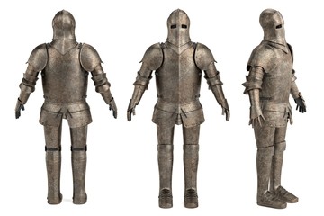 3d render of knights armor