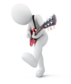 guitarist, 3d man with a guitar