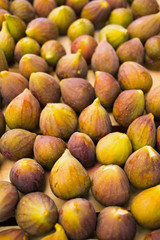 Heap of fresh organic figs on market/Fresh fruits on the market