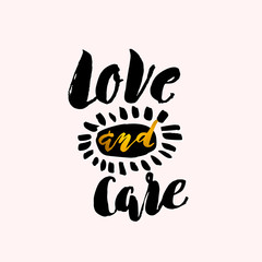 Calligraphic hand drawn ink lettering vector poster