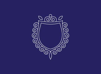 Elegant monogram design frame