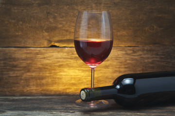 art wine glass on the table