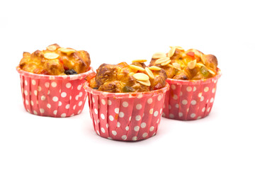 Wheat flour delicious fruit in the container cute pink polka dot