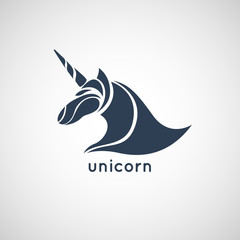 unicorn logo vector
