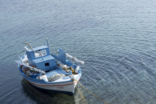 boat at Sigri lesvos, Lesvos
