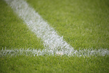 Fußballplatz - Naturrasen in einem Stadion