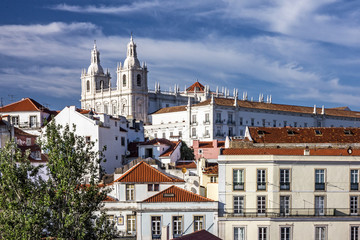 Fototapeta na wymiar view on Saint Vicente de Fora Monastery, Lisbon, Portugal