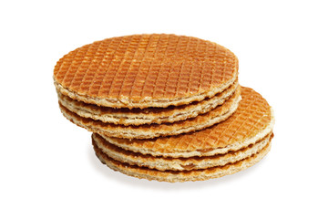 waffles isolated on white