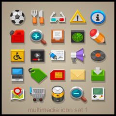 Toy multimedia icons 1
