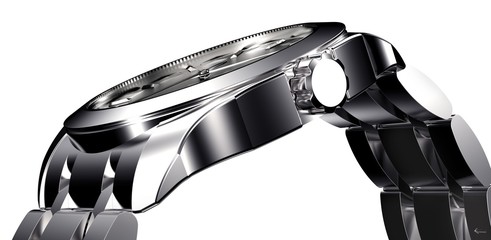 beautifull metal watch isolated on a background