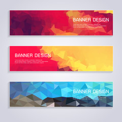 Banner Template Colorful geometric