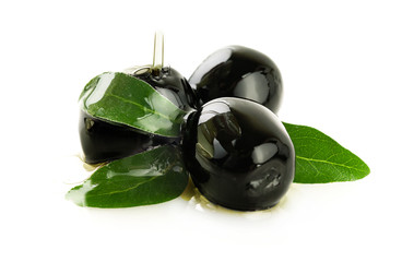 Black olives in oil.