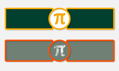Fototapeta premium Abstract text frames for your text and the symbol of pi