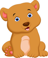 Cute brown bear cartoon