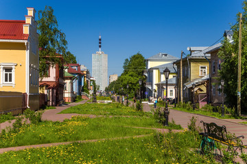 Arkhangelsk, Russia. Pedestrian street