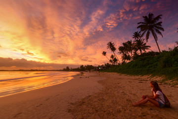 Young lady on the beach