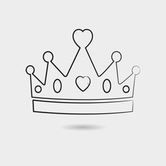 Crown vector icon