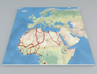 Cartina Africa flussi emigrazione