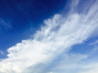 Naklejka na ściany i meble blue sky with clouds closeup 