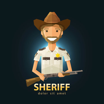 sheriff vector logo design template. police, LAPD or law