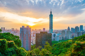 Naklejka premium Wieża Taipei 101