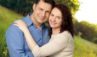 Fototapeta premium Couple, Heterosexual Couple, Cheerful.