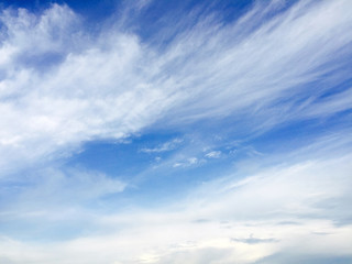 Naklejka na ściany i meble blue sky with clouds closeup 