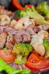 meat with vegetables