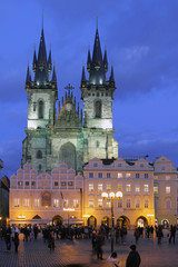 Obraz premium Old Town Square and Church of Our Lady before Tyn. Prague, Czech Republic