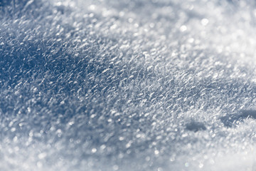 Clean white snow in a close up image