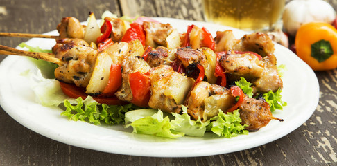 Chicken and Vegetables Skewers