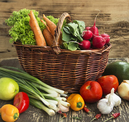 Bio Vegetables Freshly Picked, Healthy Vegetables Assortment