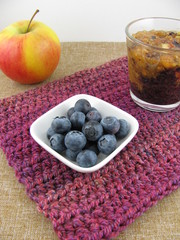 Gemischter Smoothie von Blaubeere und Apfel