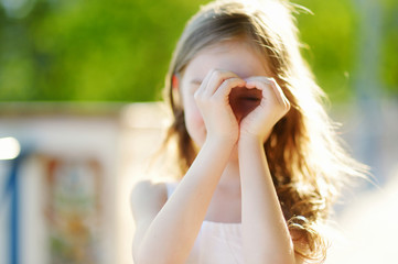 Adorable little girl on summer day