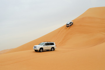 Fototapeta na wymiar Desert driving