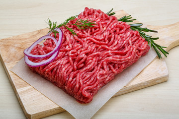 Raw beef minced meat