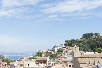 Obraz premium Begur with Castle, a typical Spanish town in Catalonia, Spain.