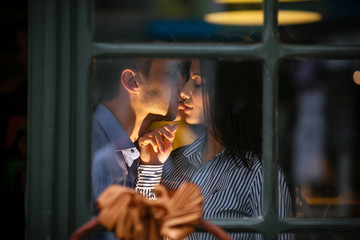 Couple have fun in the city
