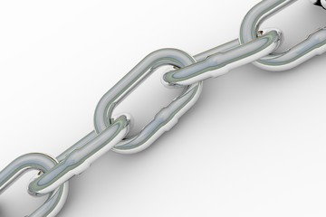 Obraz premium Metal chain, isolated on white