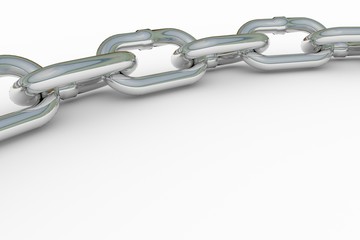 Fototapeta premium Metal chain, isolated on white