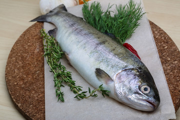 Raw trout
