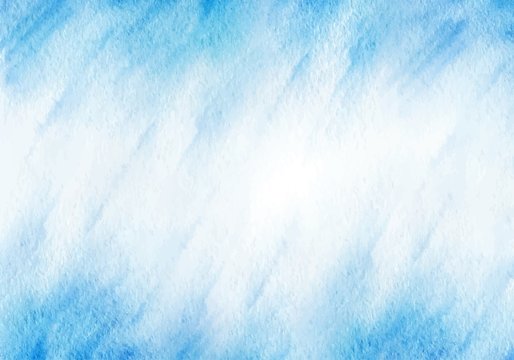 winter blue watercolor background. Vector template