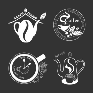 Coffee Retro Vintage Labels Logo, emblems and design elements