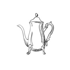 doodle coffee pot